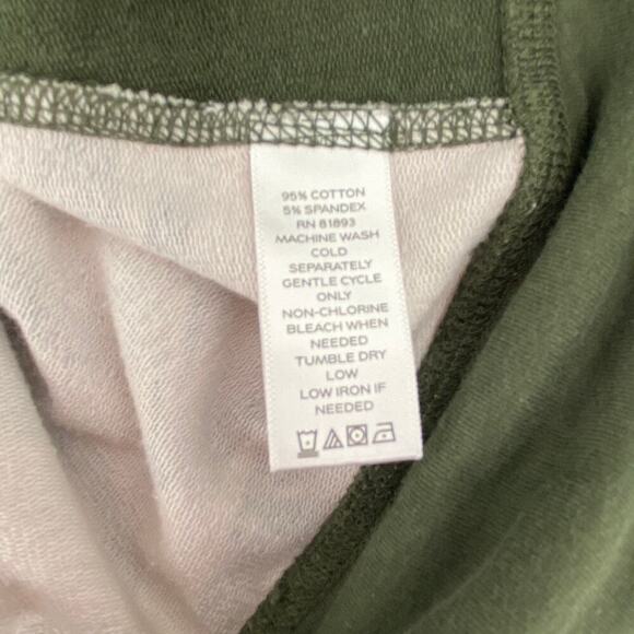 Denim & Co Active Jacket Women's Size L Full Zip Olive Green Print - Picture 8 of 8